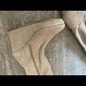 Knee high wedge boots